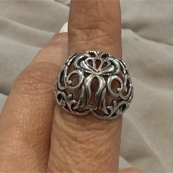 Carolyn Pollack Jewelry - Carolyn Pollack Relios Sterling Silver Scroll Open Work Ring Size 6.5